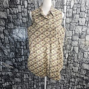 Aeropostale size Large sleeveless button down top.